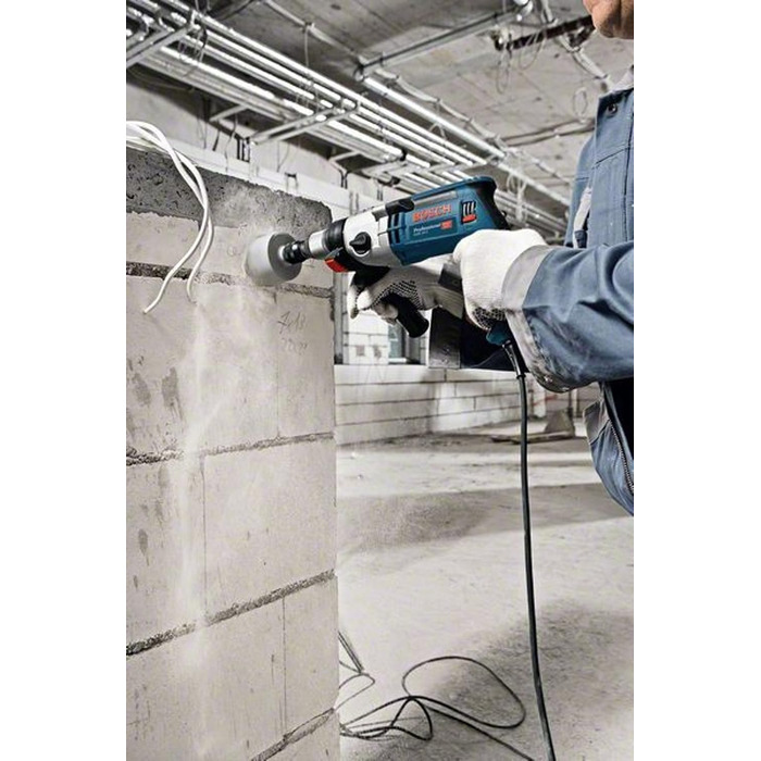 Ударний дриль Bosch Professional GSB 24-2 (потужність 1100 Вт, макс. крутний момент 40/14,5 Нм, вкл. швидкозатискний патрон, додат