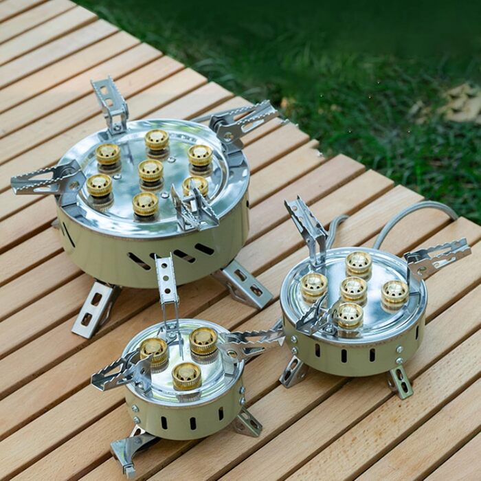 Міцний газовий пальник для кемпінгу, зручна плита для подорожей, кемпінг на свіжому повітрі для походів та пляжних вечірок, вітростійке портативне спорядження