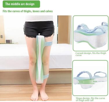 Надзвичайно велика ортопедична подушка для колін для тих, хто спить на боці - подушка з піни з ефектом пам&39яті 53 см для полегшення болю в стегнах і спині, збільшена подушка між ногами для