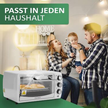 Міні-піч 13 літрів 1200 Вт Піч для піци 65-230C Таймер Відкидний піддон для крихт Міні-піч Мала духовка