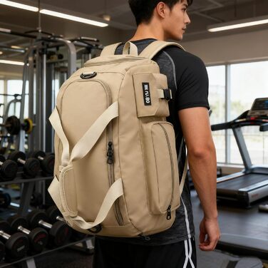 Спортивна сумка для чоловіків та жінок, дорожня сумка 32 л з відділенням для взуття, відділенням для вологи, тренувальна сумка з рюкзаком, дорожня сумка для вихідних, сумка для ручної поклажі, сумка для плавання для спорту, для подорожей, для спортзалу, с