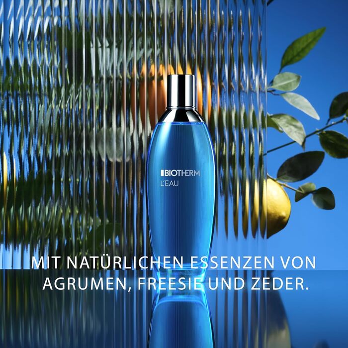 Туалетна вода Biotherm L&39Eau, освіжаючий та зволожуючий спрей для тіла для жінок з фруктовими нотками апельсина, мандарина та бергамоту, 100 мл