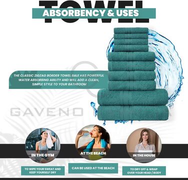 Сімейні рушники Lions, набір з 10 предметів, 100 єгипетська бавовна, 4 рушники для обличчя, 4 рушники для рук, 2 рушники для ванни