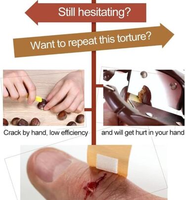 Комерційний різак з нержавіючої сталі потужністю 60 Вт, автоматична машина для різання каштанів, комерційна машина для подрібнення каштанів з 15-25 кг / год, для багатьох розмірів каштана