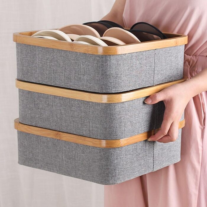 Коробка для зберігання тканини, для дому, гардеробу, штабельована, для сортування футболок, штанів та спідньої білизни