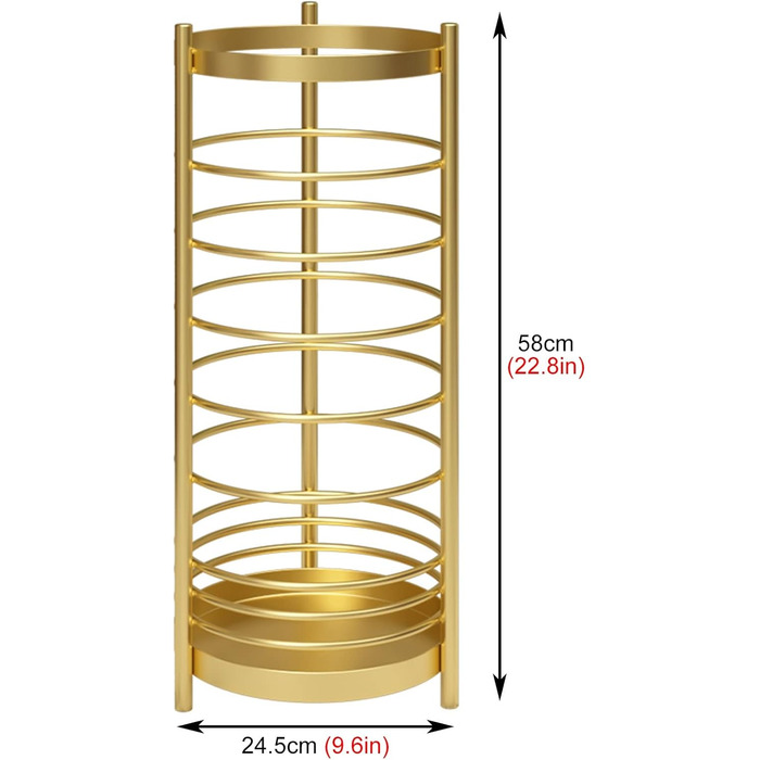 Універсальний тримач підлоговий для куточка, компактна легка підставка для парасольки, водонепроникний дихаючий тримач для зберігання парасольки з протиковзкою накладкою Gold