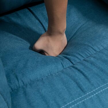 Електричне крісло-реклайнер HOMCOM з підйомником, розкладне крісло з пультом дистанційного керування, бічна кишеня, пружинна основа з кишеньковим механізмом, лляний вигляд, синій, без функції масажу