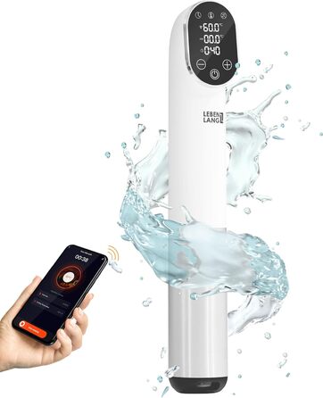 Стік LIFELONG 1200 Вт Sous Vide - з керуванням додатком I Приготування з нержавіючої сталі з таймером для м'яса, риби, овочів Сувідестаб Сус Гарер Susvide Sovit Souvidgarer Sou Vid Souc Vide Rod Stick