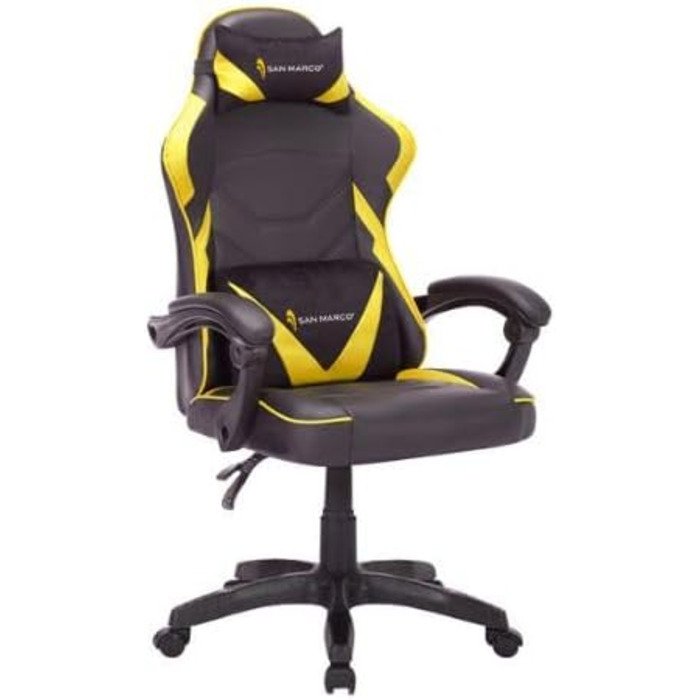 Ігрове крісло San Marco, жовто-чорне