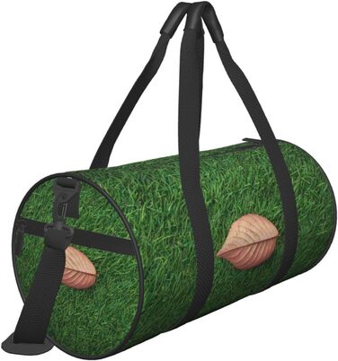 Спортивна сумка-мішок для подорожей з осіннім листям на зеленому тлі, чорна, універсальний розмір, дорожня сумка