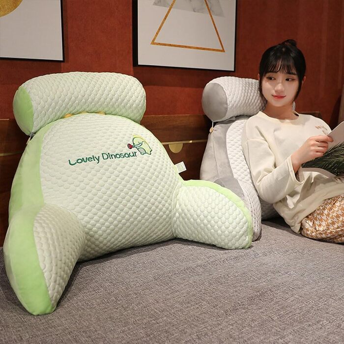 Подушка для спини Chillwave, подушка для спини Mivoza, подушка Chill Wave, трикутна подушка Chillwave у формі крижаної квасолі, трикутна подушка Chillwave у формі крижаної квасолі (Сіра, XL (70 x 50 x 25 см)) XL (70 x 50 x 25 см) Сірий