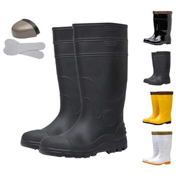Лабораторні гумові чоботи для чоловіків, з теплою підкладкою, високі гумові чоботи до коліна, термоізоляція, чоботи без шнурівки для риболовлі, полювання та садівництва, нековзні водонепроникні гумові чоботи, D, 40 2/3 EU