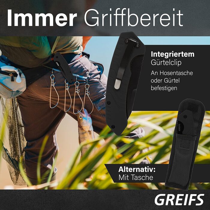 Складаний ніж G1 (дворучний) з точилкою та чохлом, EDC ніж Outdoor & Survival кишеньковий ніж, ніж для виживання, мисливський ніж