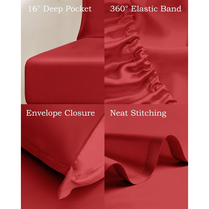 Набір простирадл з шовкової постільної білизни Taihu-Snow 100 19 мм шовкова вишивка тутового шовку Розкішний 4-секційний комплект