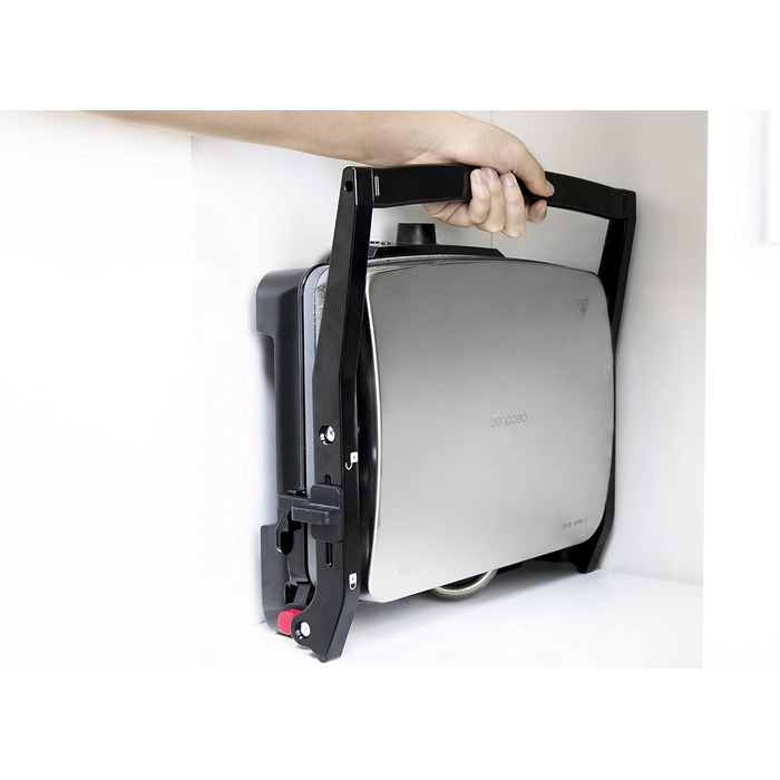 Електричний гриль, антипригарне покриття RockStone, відкривання на 180, регулювання по висоті, варильна поверхня 30 х 23,5 см, 2000 Вт, нержавіюча сталь і пластик, 2000.