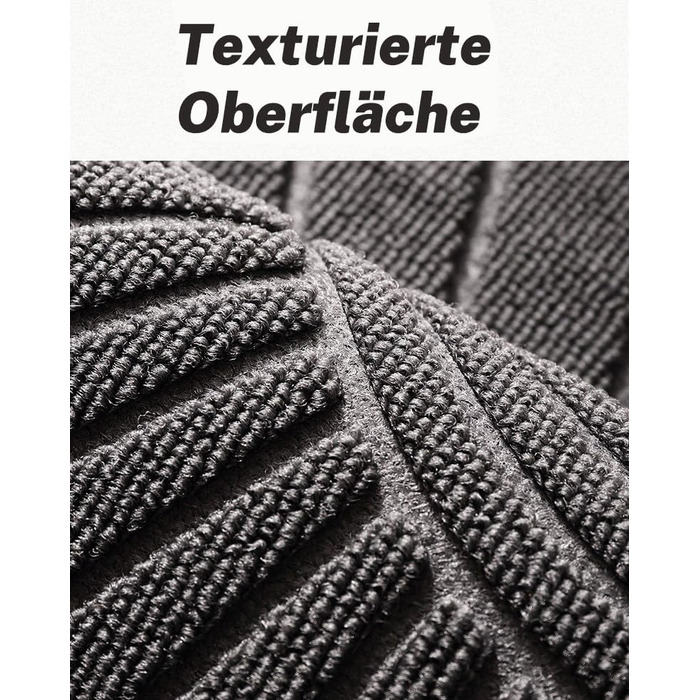 Килимок для вулиці 50x80 см, миється, стійкий до атмосферних впливів, нековзкий, високоякісний, напівкруглий килимок для використання всередині та зовні приміщень, естетично привабливий килимок для входу на вулицю, килимок, що вловлює бруд, 50 x 80 см, сі
