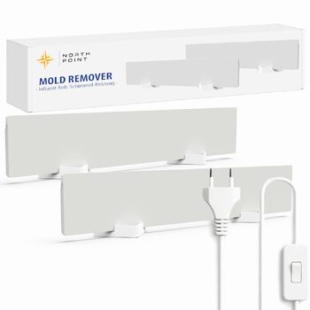 Інфрачервона нагрівальна панель Northpoint проти цвілі, електричний засіб для видалення цвілі, 2 шт., придатна для використання по всьому будинку - позбавляє від цвілі БЕЗ хімікатів - для стін та ванних кімнат