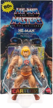 Іграшка Masters of the Universe Origins, фігурка людини-героя з колекції мультфільмів, точно в масштабі, герой заввишки приблизно 14 см в обладунках, з 2 мечами і міні-коміксом, HYD17