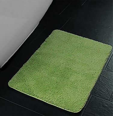 Килимки для ванної Brandsseller, комплект з 2 шт. , складається з килимка для ванної (приблизно 50/80 см) та килимка для туалету (приблизно 45/50 см) - Колір зелений. Комплект з 2 шт. приблизно 50 x 80 см / 45 x 50 см, зелений
