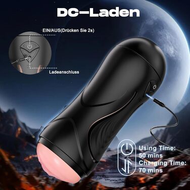 Електричний мастурбатор Chelsiekink для чоловіків, з подвійною вібрацією, 9 режимів, набір з аксесуарами