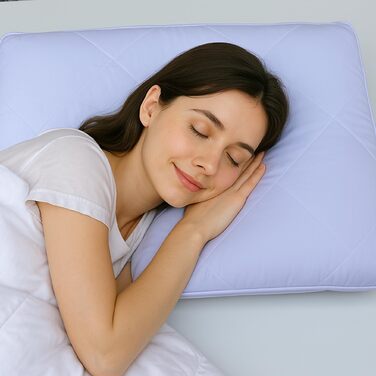 Ергономічна подушка з піни з пам&39яттю форми для оптимальної підтримки шиї та кращого сну (чохол зі 100 бамбука)