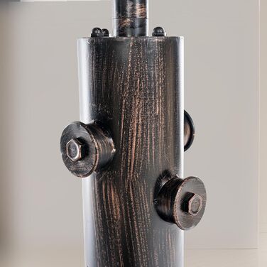 Барний стіл CLP Ruhr Standing Table I з регульованою висотою та підставкою для ніг I Металевий каркас та стільниця з соснової деревини, колір бронза