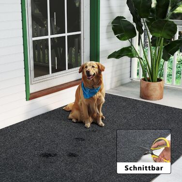 Килимок для коридору bimiti, нековзний, 300x90 см, брудозбірний килимок, килимок для кухні, що миється, килимок для коридору на метр, килимок для вітальні, спальні, кухні, офісу, коридору, сірий