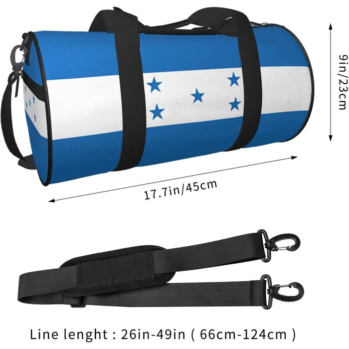 Спортивна сумка з прапором Гондурасу для фітнесу та подорожей, велика дорожня сумка для чоловіків та жінок, ідеальна для нічного перебування та вихідних