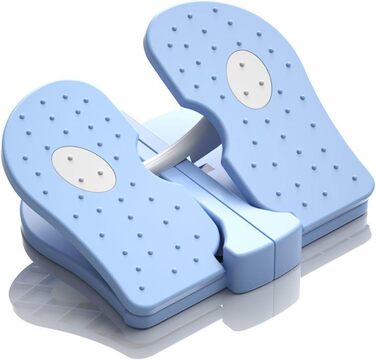 Тихий, складаний фітнес-степер, світло-блакитний степ-трейнер, складаний степ-трейнер для ніг з посиленим нейлоновим степ-трейнером для тренування ніг, домашній тренажер світло-блакитного кольору, один розмір