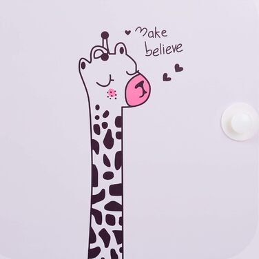 Полиць, стелаж, дитяча кімната, дівчатка, кумедні мотиви, пластик, шафа з дверцятами зроби сам, HBT 145x110x37.5 см, рожевий, 9