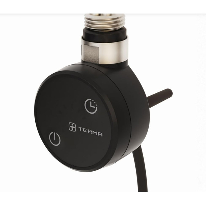 Електричний радіатор для ванної кімнати anapont з WiFi та Bluetooth 1475x600 - чорний прямий - рушникосушка - електричний обігрівач для ванної кімнати - рушникосушка - Зроблено в Німеччині Чорний 1475в x 600вт