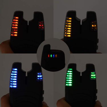 Бездротовий сигналізатор клювання Hirisi Tackle для лову коропа, водонепроникний, з вушною петлею, 200 м, комплект 14