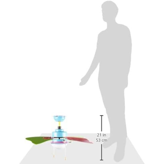 Стельовий вентилятор для дітей, з підсвічуванням, 4 лопаті, 50 Вт, 62075