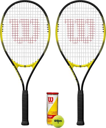 Набір тенісних ракеток Wilson Energy XL з 2 ракетками та чемпіонськими м'ячами