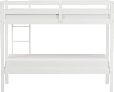 Двоярусне ліжко Hillsdale Caspian для дітей та підлітків, двоспальне, шоколадно-коричневе Casual Twin біле