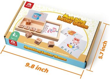 Ігри на орфографію Coogam, іграшки на відповідність літер і слів, картки, алфавіти, азбука, освітня головоломка Монтессорі, подару