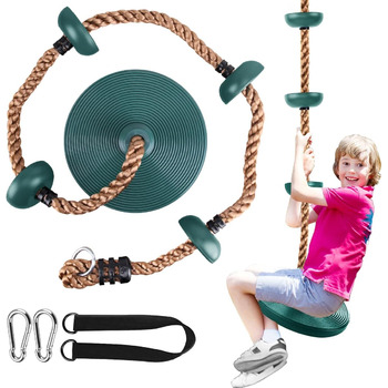 Гойдалки на відкритому повітрі дитячі гойдалки для лазіння по мотузці з платформою, для дітей дерево диск гойдалки гойдалки для ла