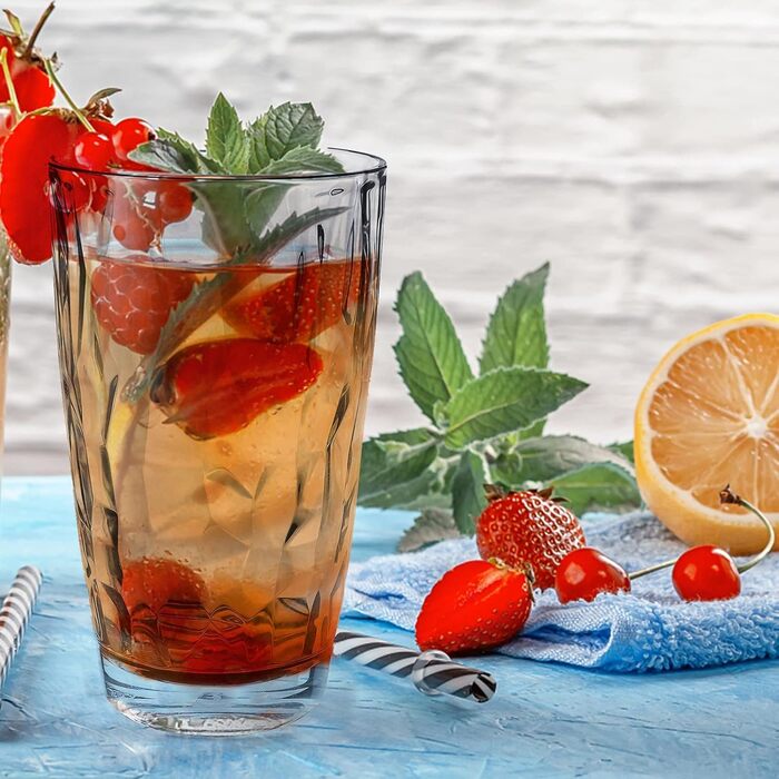 Пластикові стакани Topsky, 473 мл, 4 шт. и, прозорі акрилові стакани для пиття, фужери, підходять для гарячих і холодних напоїв, м