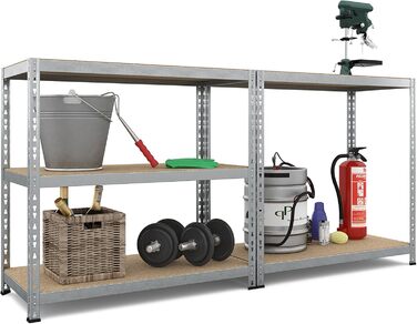 Посилений стелаж TKT, стелаж для файлів, модульний стелаж, 180x92x46 см, 175 кг