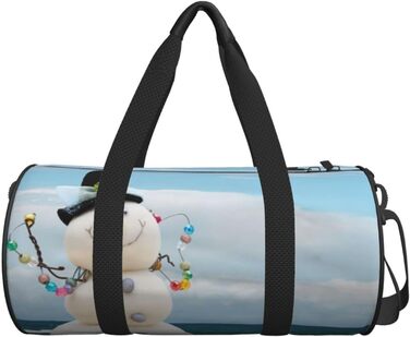 Дорожня сумка Сніговик на пляжі, спортивна сумка для чоловіків та жінок, сумка-мішок, спортивна сумка
