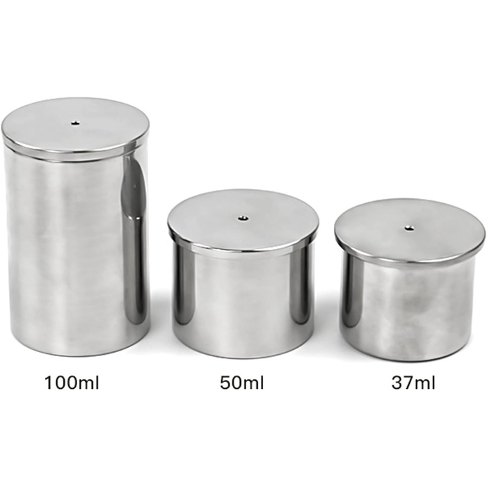 Чашка для вимірювання питомої ваги фарби об&39ємом 37/50/100 мл, високоточний вимірювач щільності з нержавіючої сталі, рідинний пікнометр, для визначення питомої ваги фарби або подібних матеріалів 100 мл