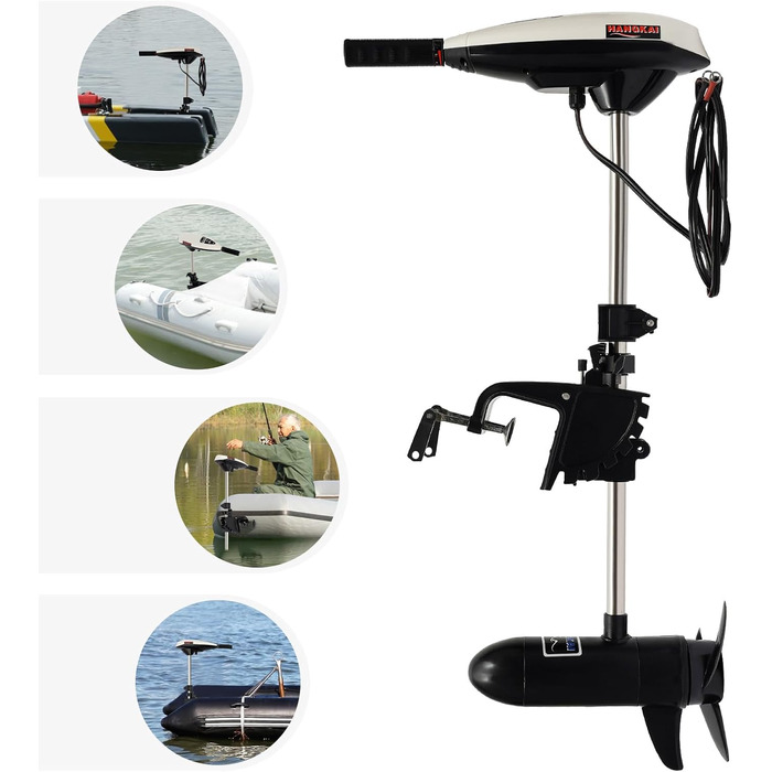 Підвісний мотор Електромоторний човновий мотор Підвісний мотор 660 Вт, 12V 65LBS