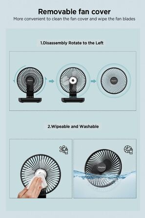 Настільний вентилятор Акумулятор USB Fan 4000 Акумулятор Невеликий портативний 4-швидкісний вентилятор Тихий міні-перезаряджається базовий вентилятор для домашнього офісу Бібліотека Кемпінг