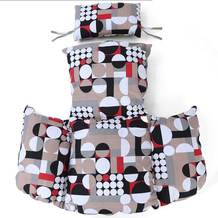 Подушки для кошика підвісного крісла, включаючи спинку, комплект із 2 предметів, сучасний стиль