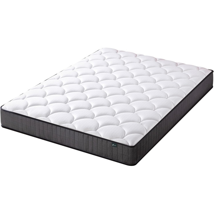 Двомісний матрац ZINUS пружинний та з піни з ефектом пам&39яті 135 x 190 см висота 15 см середньої жорсткості гібридний матрац, що підтримують шкіру ортопедичний пружинний матрац з підтримкою тіла двоспальний (135 x 190 см) білий