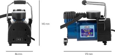 Автомобільний компресор Alca Міні електричний повітряний насос, повітряний компресор 12 В, 21 бар, прикурювач
