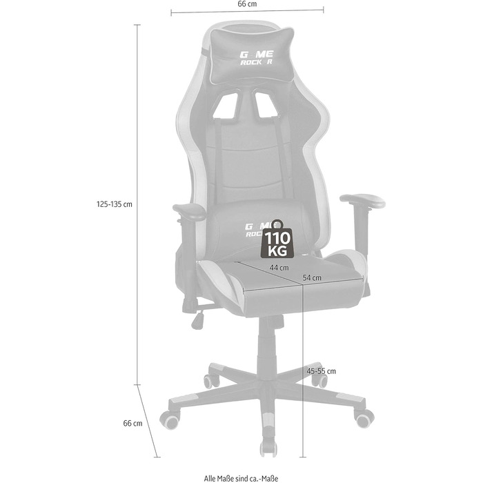 Ігрове крісло-гойдалка Duo Collection Game Rocker G-10 зі штучної шкіри, чорного/помаранчевого кольору, вантажопідйомність до 110 кг
