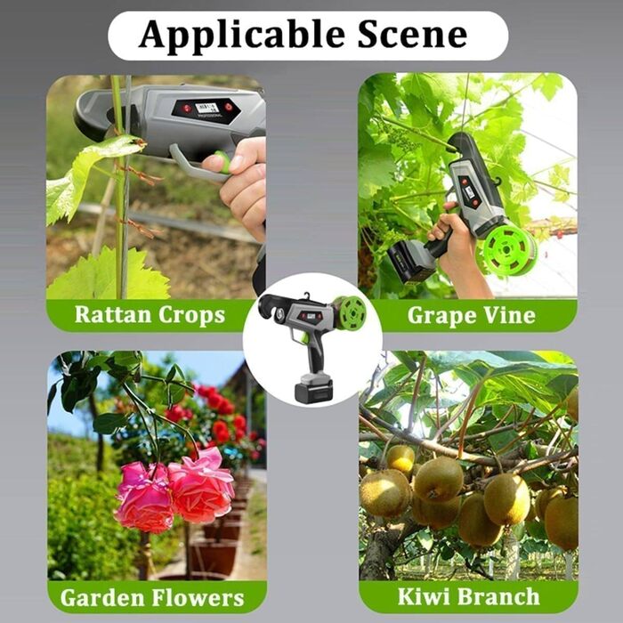 Акумуляторний обв'язувач рослин - портативний пристрій для саду з дисплеєм, для підв'язування винограду, квітів та розсади