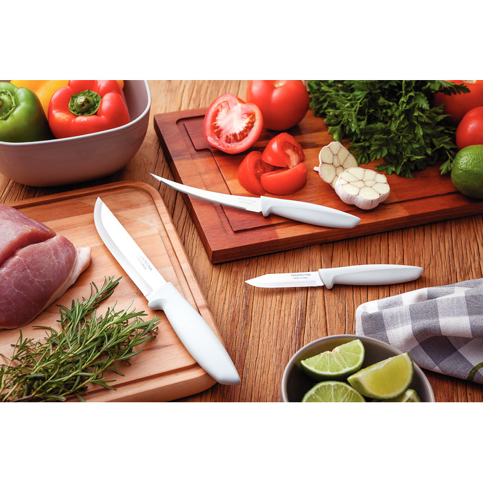 Набір ножів Tramontina Plenus light grey, 3 предмети (6740820)