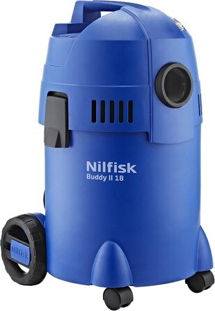 Пилoсмик для вологих та сухих прибирань Nilfisk Buddy II 18л для майстерні, дому, саду та авто (1200 Вт), синій